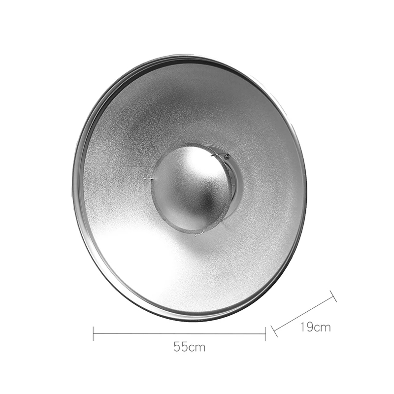 Beauty Dish 55Cm - Plato reflector de belleza plateado de