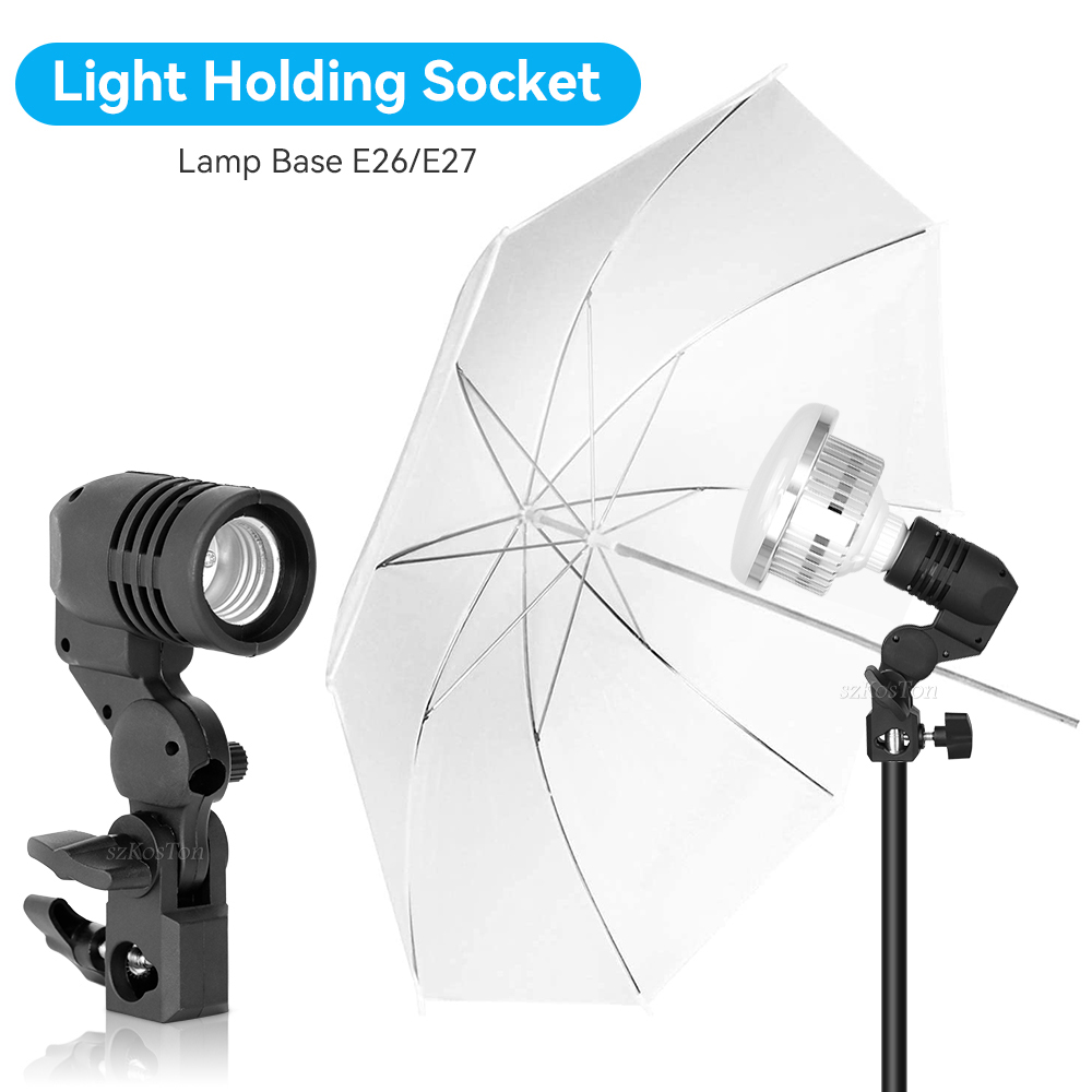 Photography Lighting With Umbrella - Soporte de bombilla de un solo