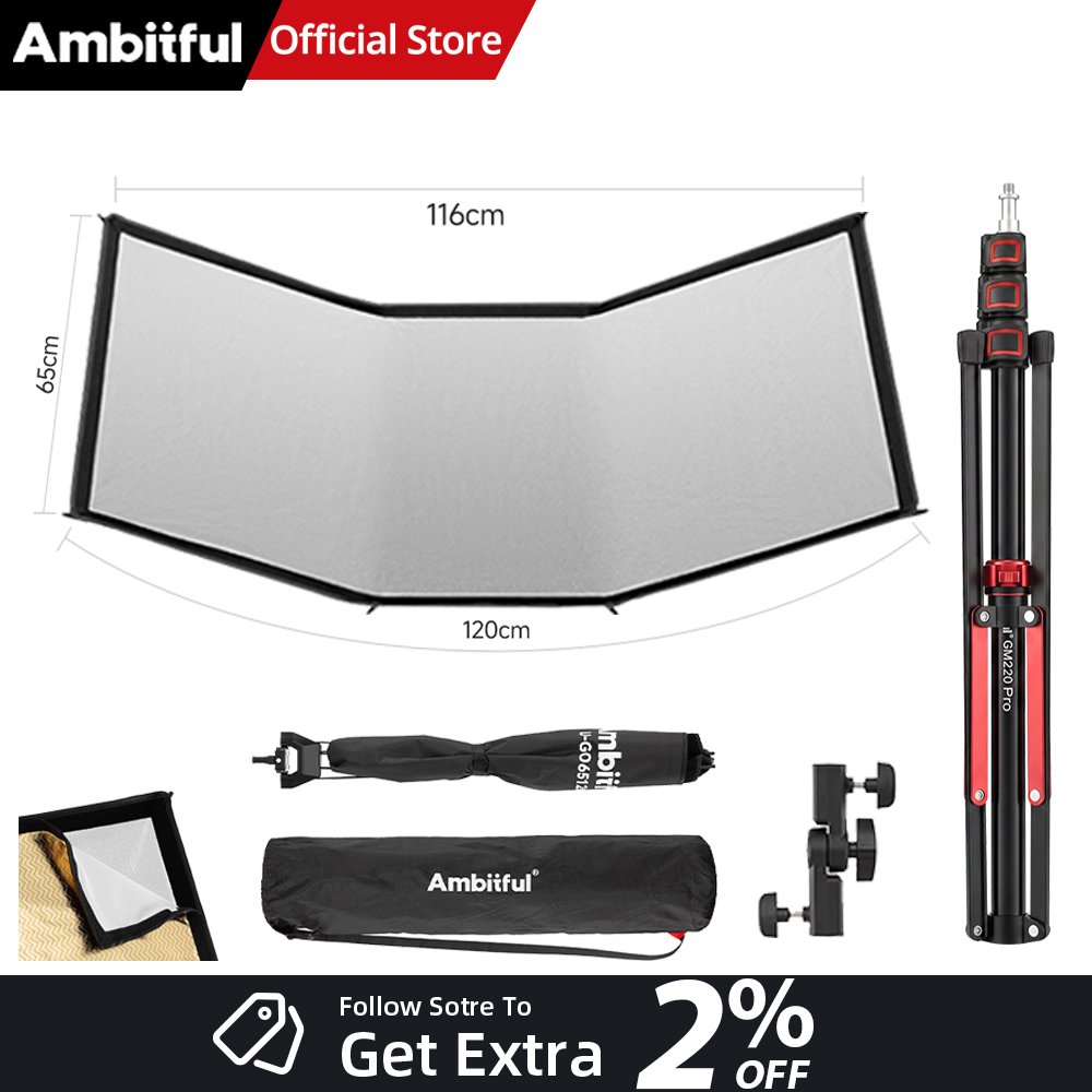 Photography Lighting Types - AMBITFUL 65*120cm Kit de trípode reflector