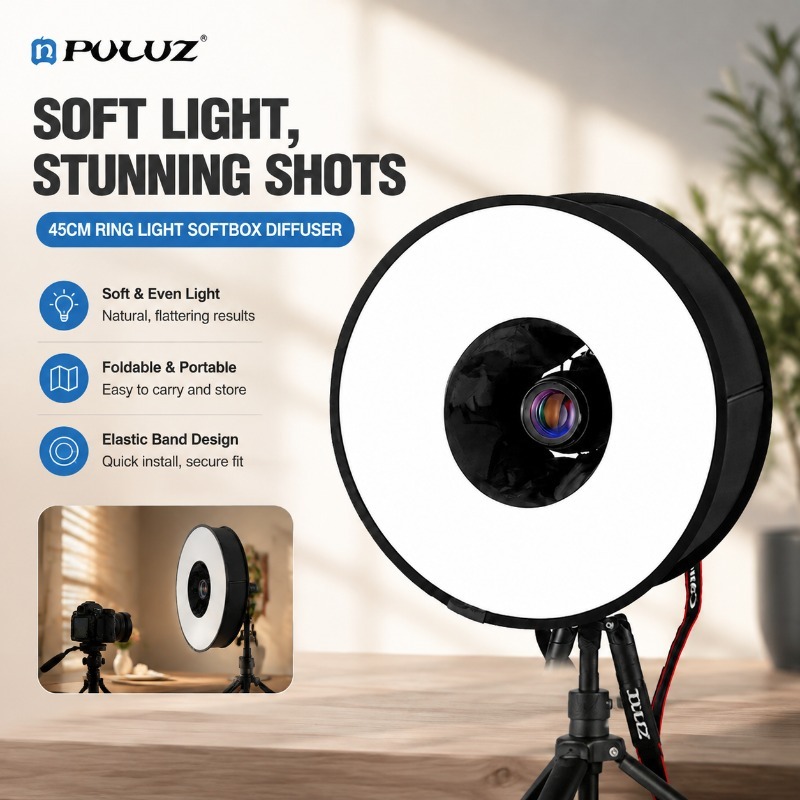 Photography Lighting Types - Softbox plegable de 45 cm con