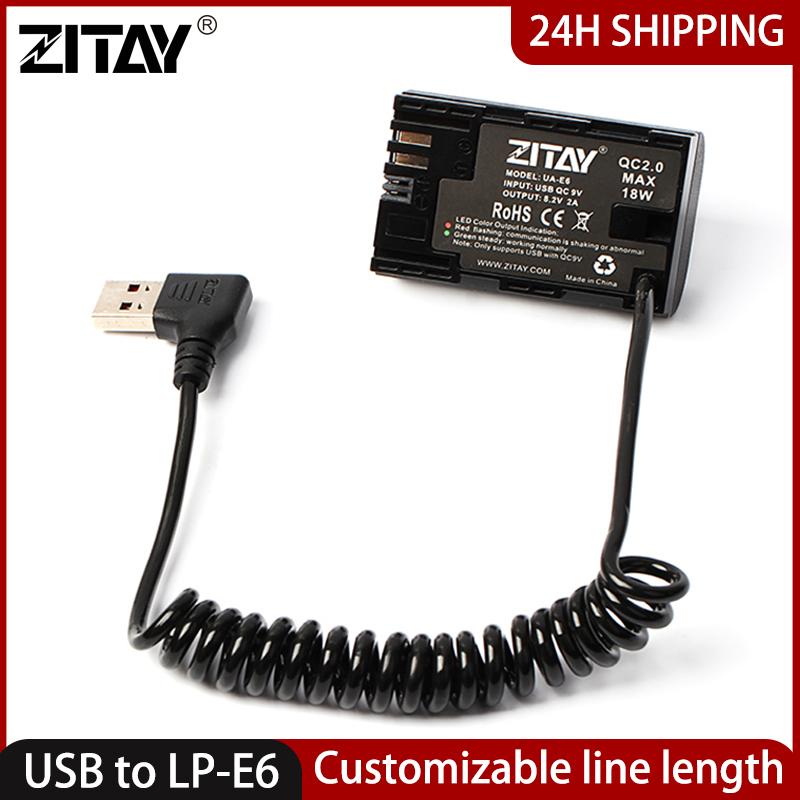 Photography Lighting For Dummies - Batería Ficticia USB a LP-E6 ZITAY