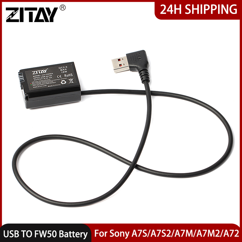 Photography Lighting For Dummies - Batería Ficticia ZITAY USB a FW50