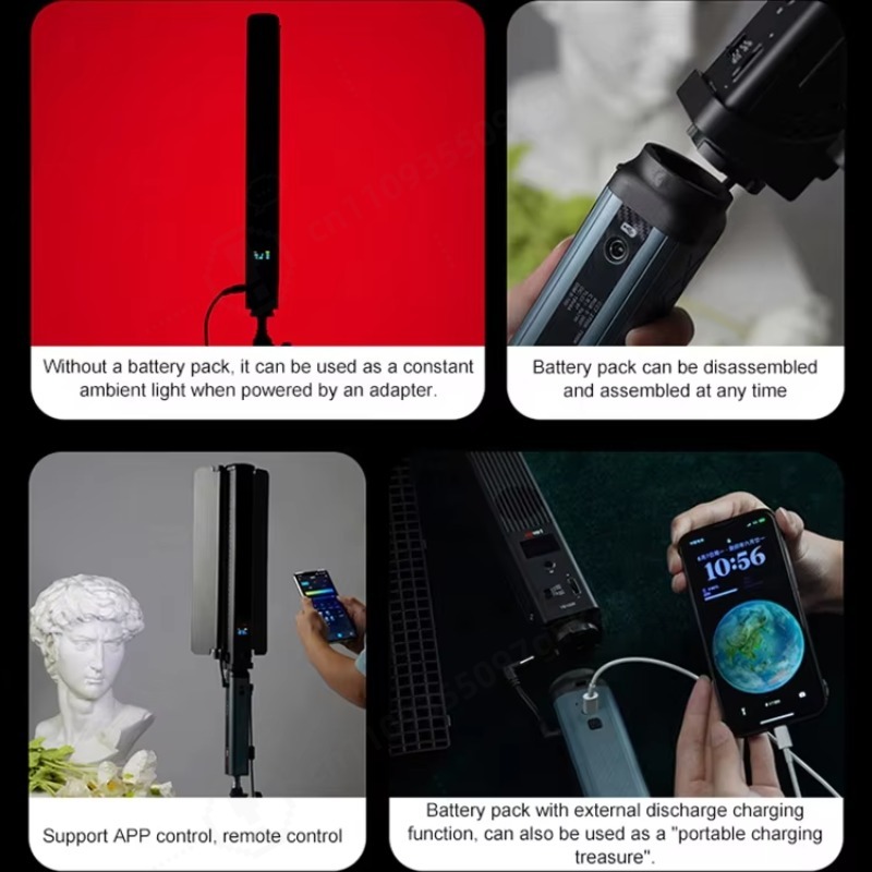 Luz LED RGB portátil para estu - Photography Lighting Video reseña y precio