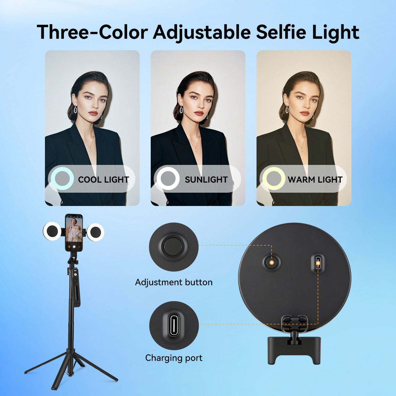 Nuevo Trípode para Selfies con - Photography Lighting Ai reseña y precio