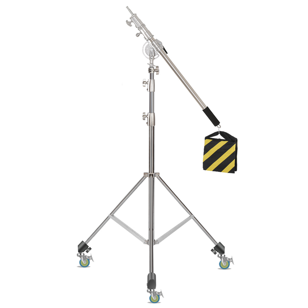 Soporte de luz de acero inoxid - Photography Video Lighting Kit With Adjustable Tripod Stand reseña y precio