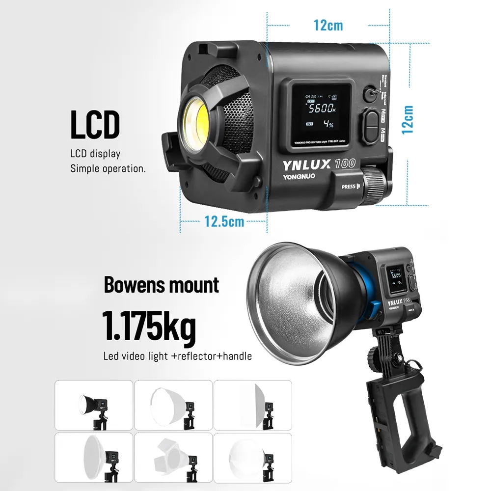 YONGNUO YNLUX100 100W 3200K-56 - Photography Lighting Video reseña y precio