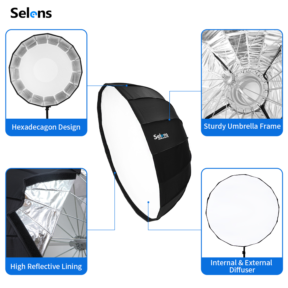 Selens-paraguas de luz de estu - Beauty Dish 55Cm reseña y precio