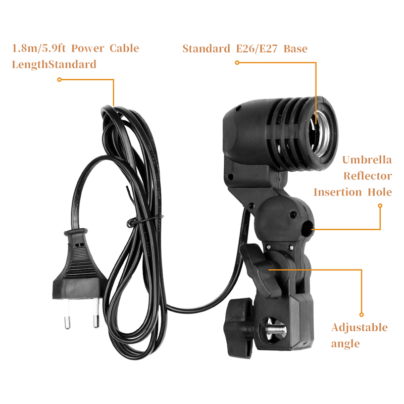 Soporte de bombilla de Cable d - Photography Lighting With Umbrella reseña y precio