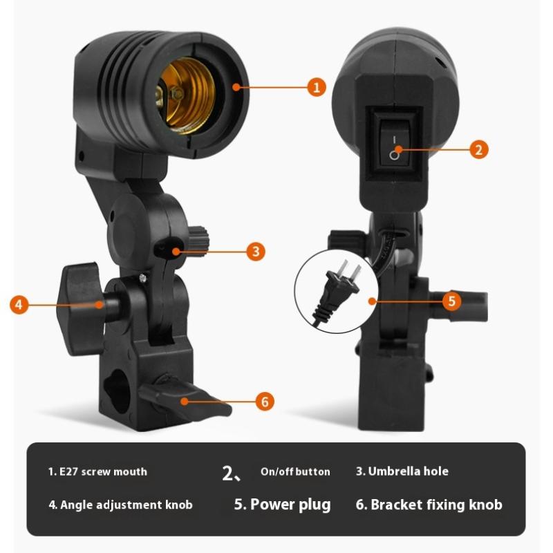 Cable Negro de 1.8M con Base E - Photography Lighting With Umbrella reseña y precio