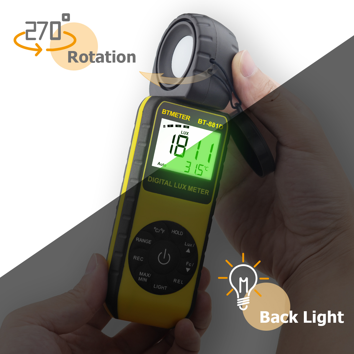 Medidor de luz digital de 400. - Photography Lighting Handheld reseña y precio