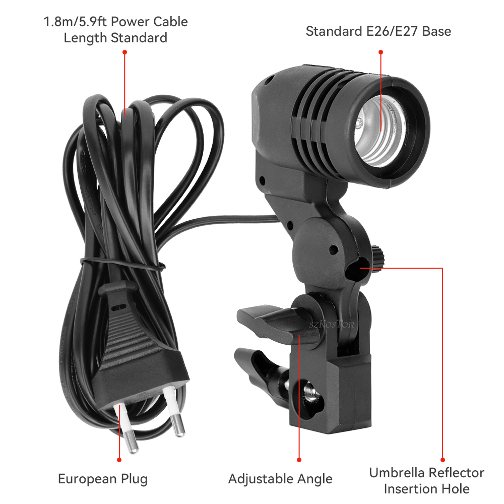 Portalámparas de un solo cabez - Photography Lighting With Umbrella reseña y precio