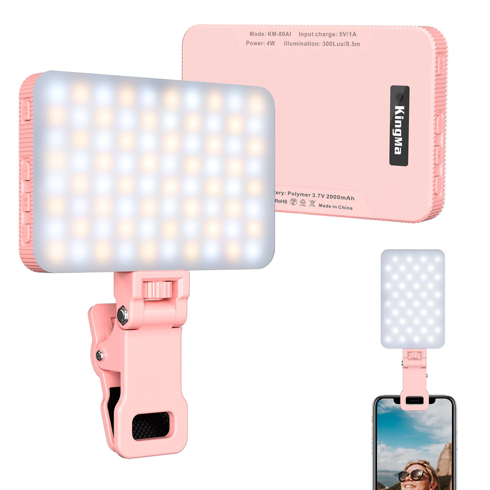 King Ma LUZ DE Selfie recargab - Photography Lighting Spotlight reseña y precio