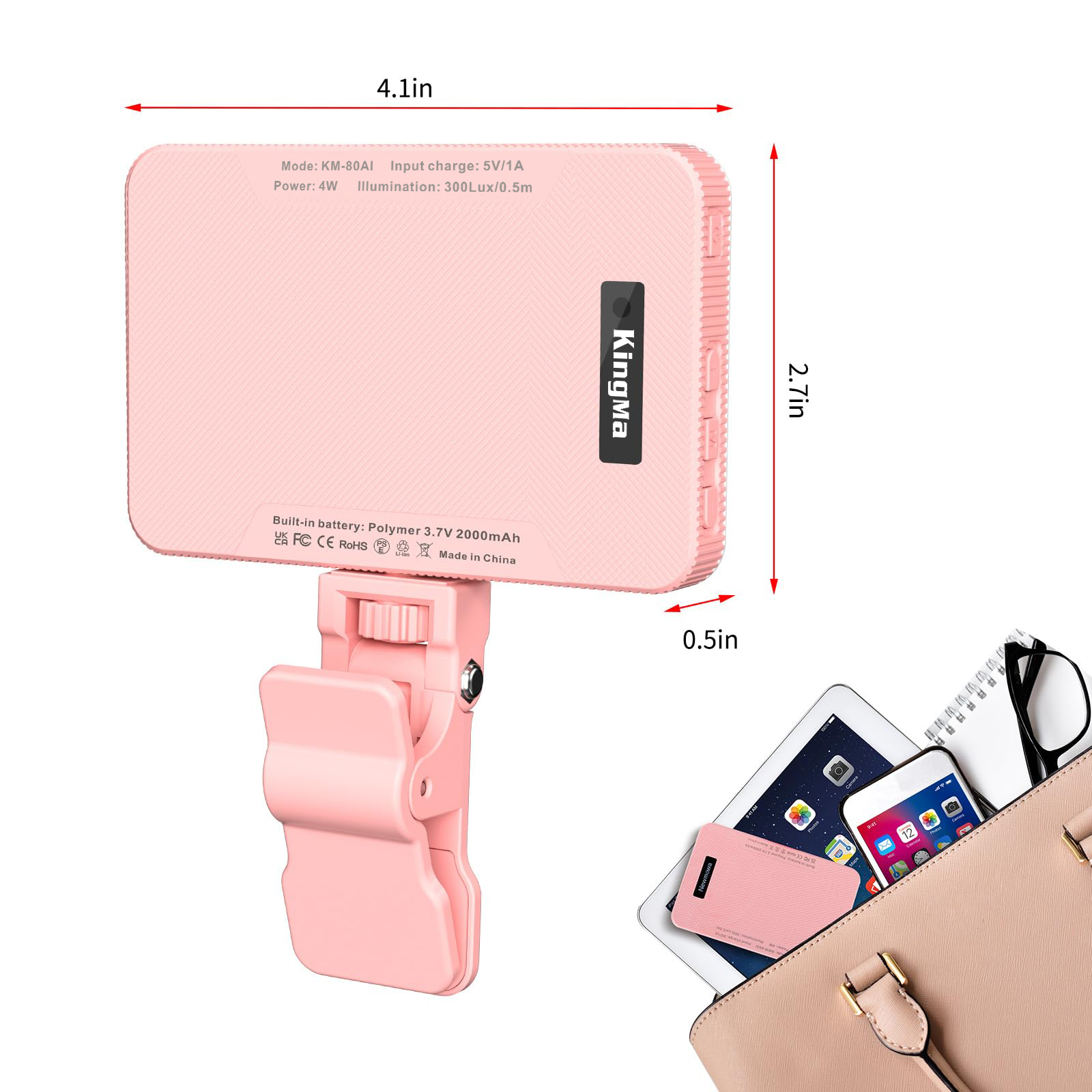 King Ma LUZ DE Selfie recargab - Photography Lighting Spotlight reseña y precio