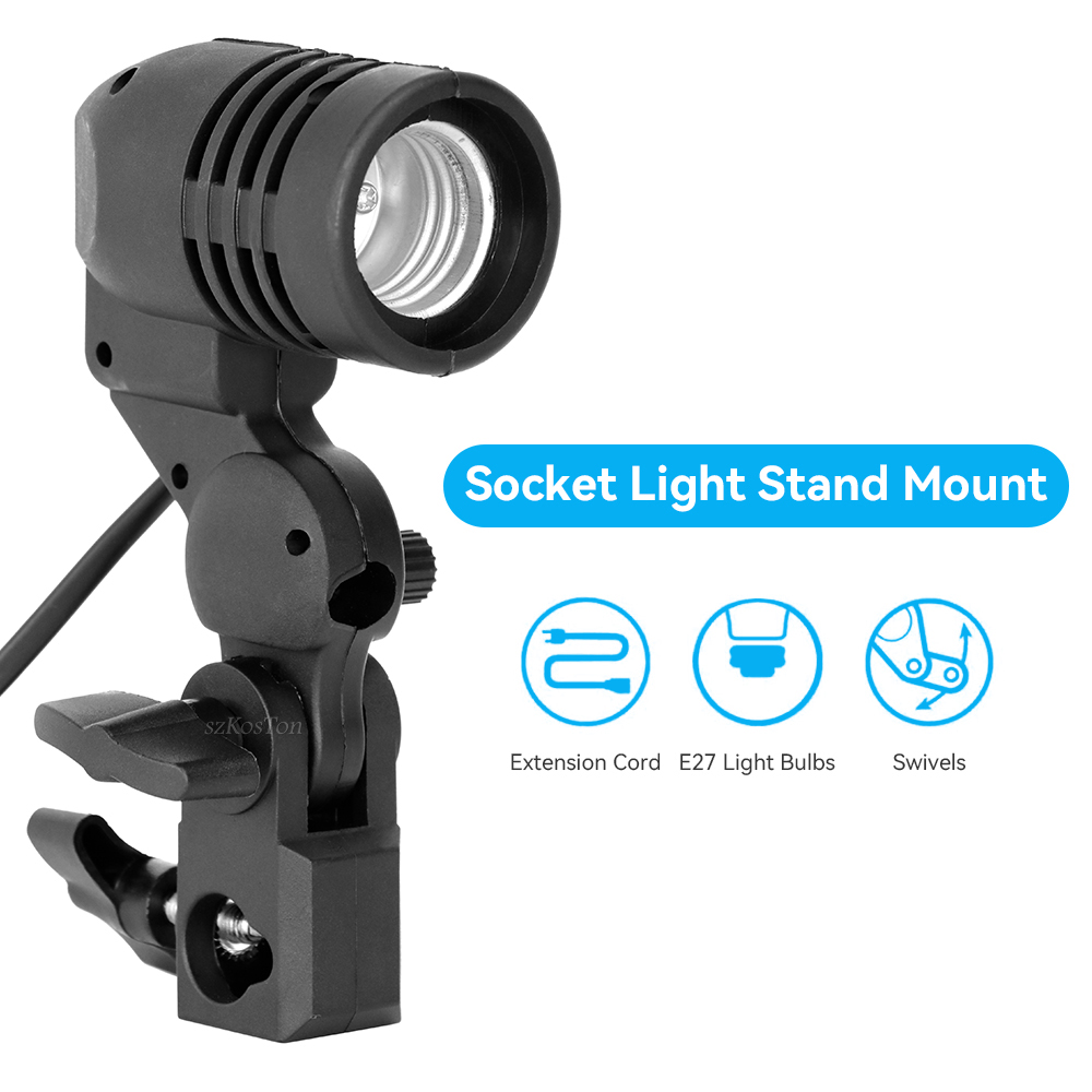 Soporte de bombilla de un solo - Photography Lighting With Umbrella reseña y precio