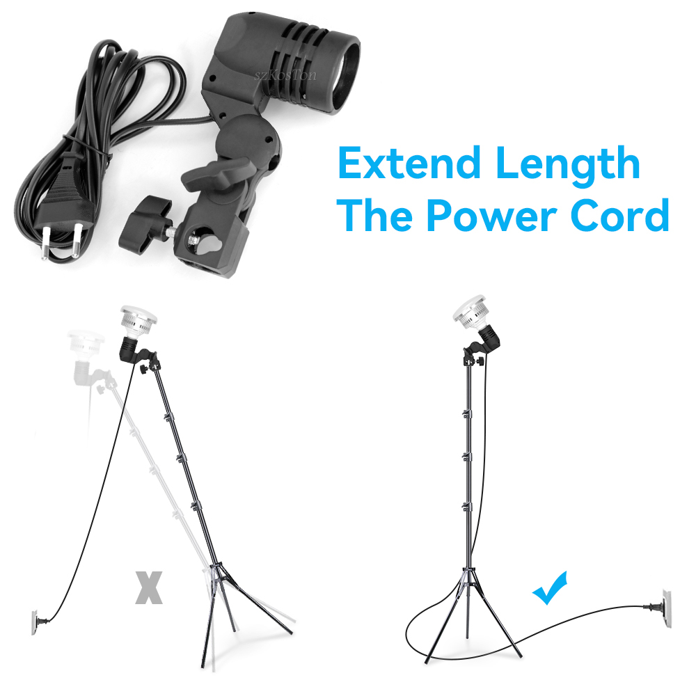 Soporte de bombilla de un solo - Photography Lighting With Umbrella reseña y precio