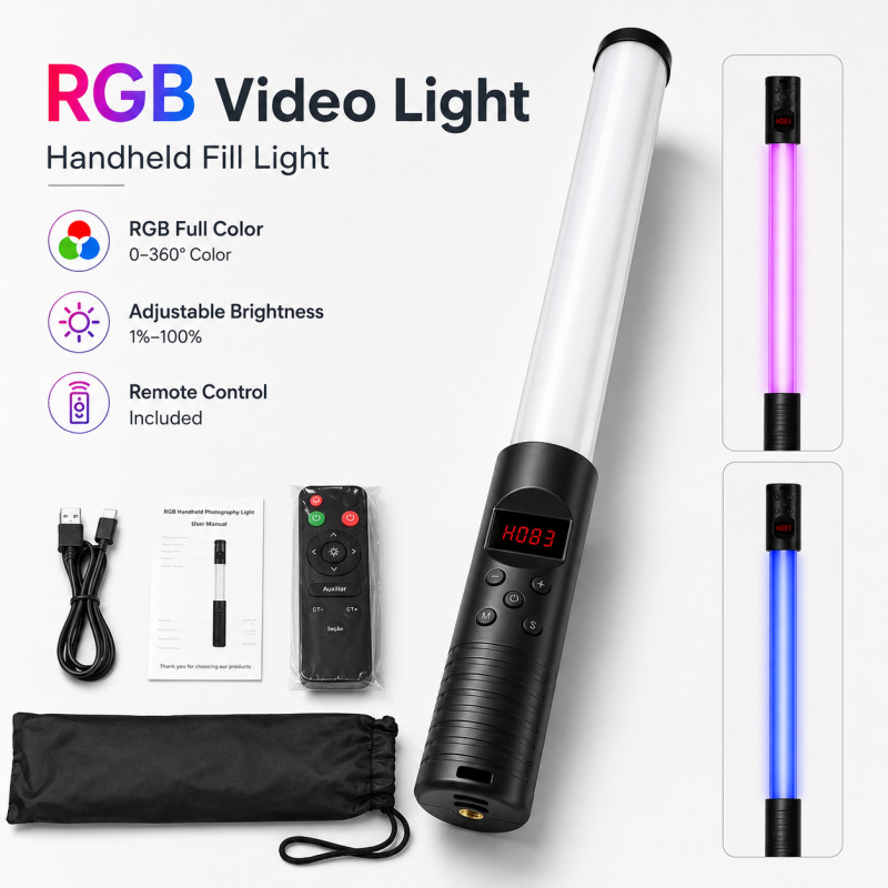 Varita de Luz de Video RGB Por - Photography Lighting With Umbrella reseña y precio