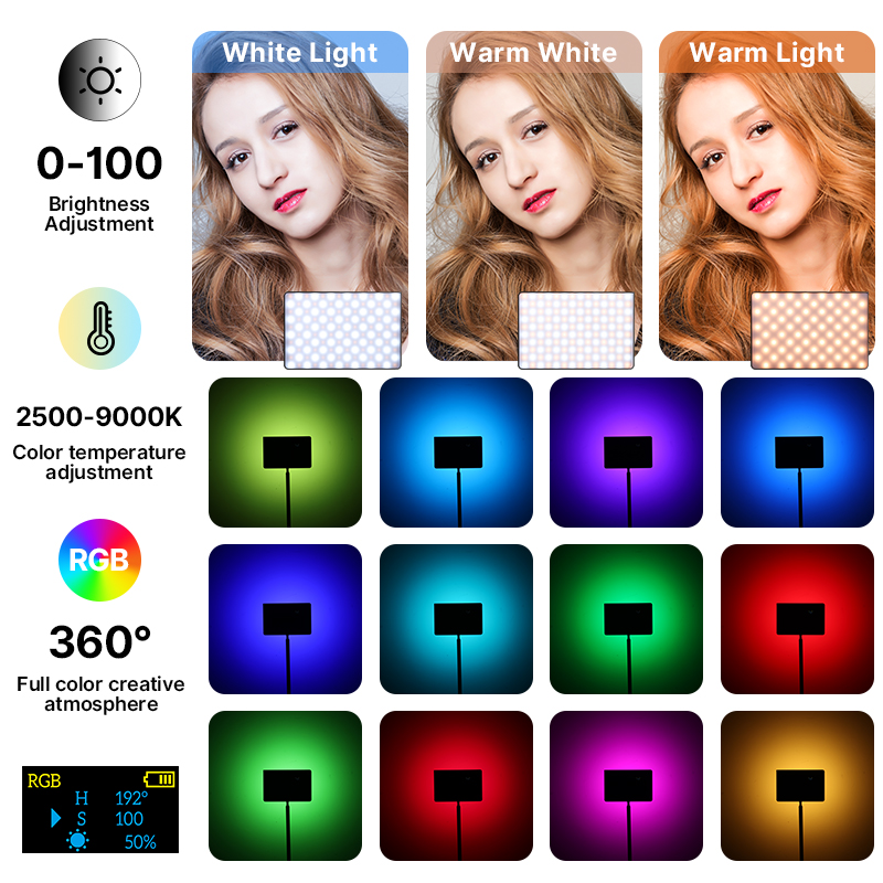 Ulanzi LT003 15W RGB luz de ví - Photography Lighting With Umbrella reseña y precio