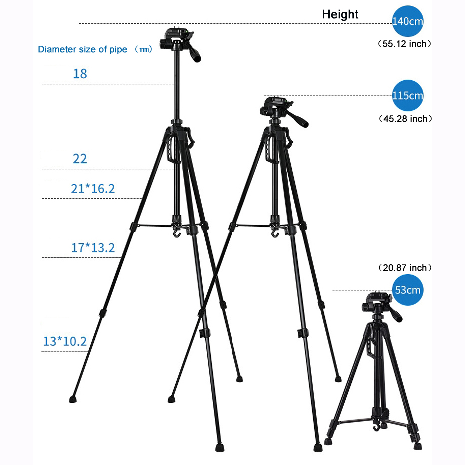 Trípode Universal de 55 Pulgad - Photography Video Lighting Kit With Adjustable Tripod Stand reseña y precio